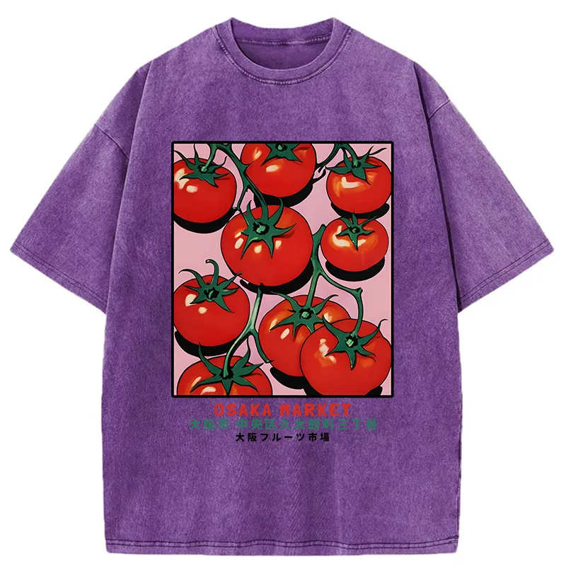 Tokyo-Tiger Osaka Market Tomato Washed T-Shirt