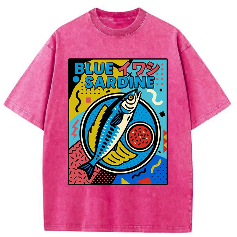 Tokyo-Tiger Memphis Style Sardine Washed T-Shirt
