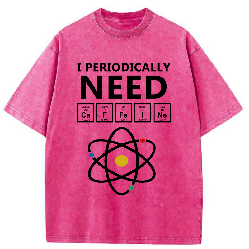 Tokyo-Tiger Periodically Need Caffeine Washed T-Shirt