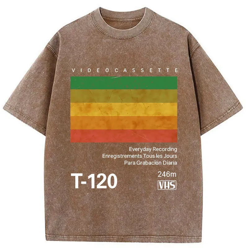 Tokyo-Tiger Retro Videocassette VHS Washed T-Shirt