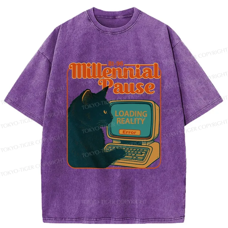 Tokyo-Tiger Millennial Pause Washed T-Shirt