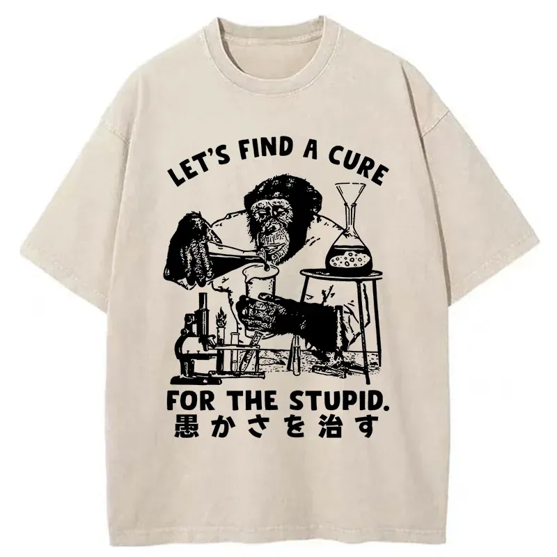 Tokyo-Tiger Medicine For Stupidity Washed T-Shirt