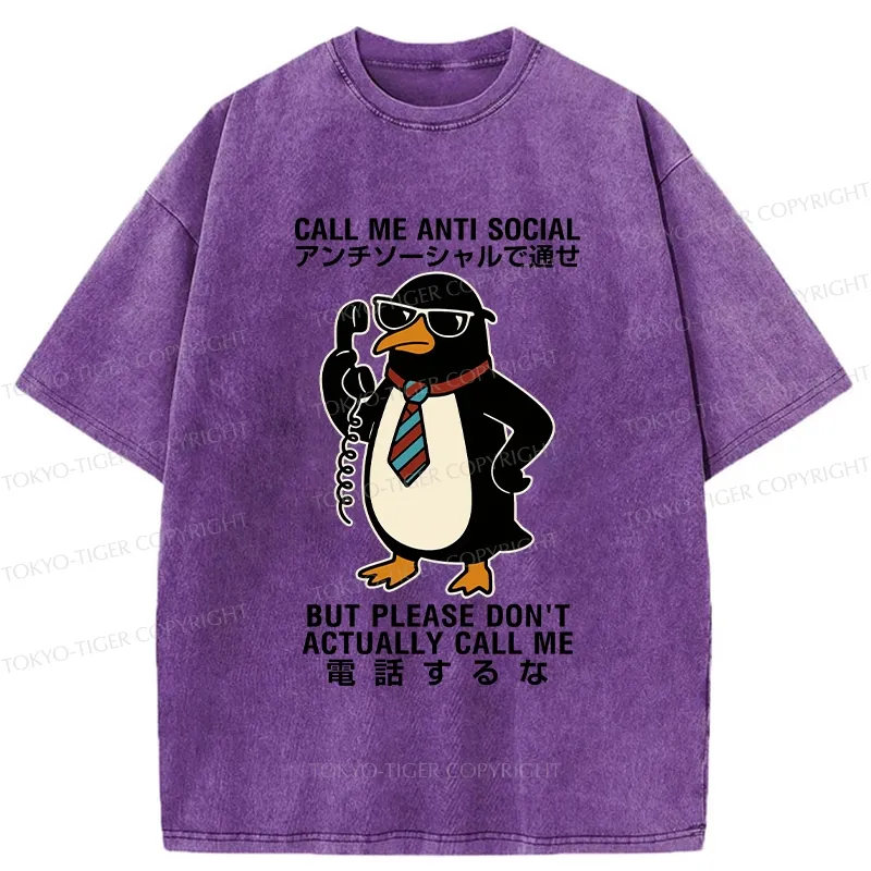 Tokyo-Tiger Don't Actually Call Penguin Washed T-Shirt