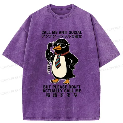 Tokyo-Tiger Don't Actually Call Penguin Washed T-Shirt