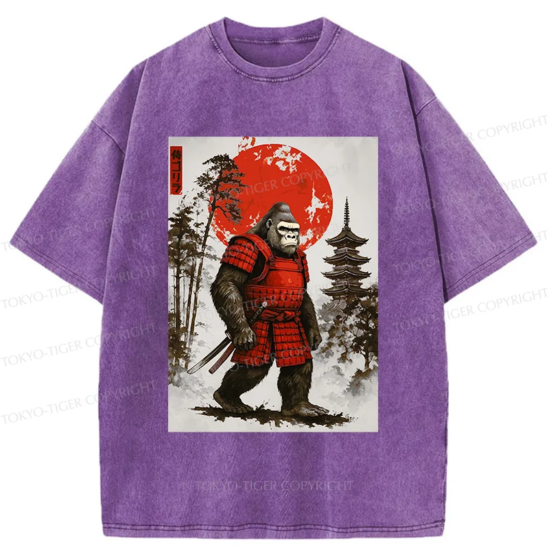 Tokyo-Tiger Gorilla Warrior Washed T-Shirt