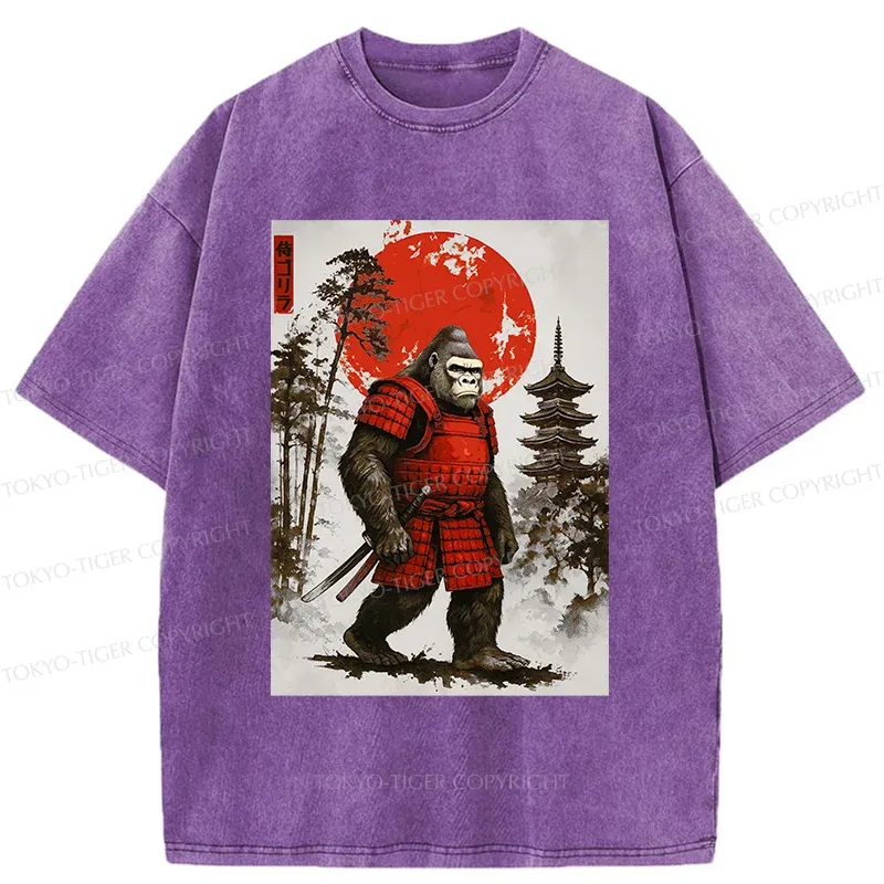 Tokyo-Tiger Gorilla Warrior Washed T-Shirt