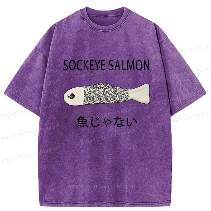Tokyo-Tiger Sockeye Salmon Washed T-Shirt