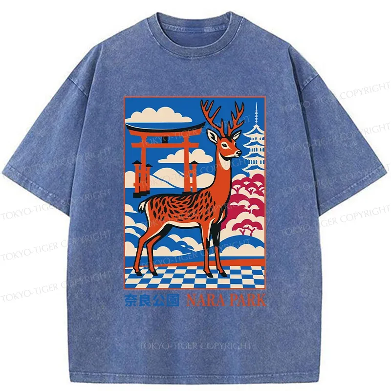 Tokyo-Tiger Nara Deer Park Washed T-Shirt