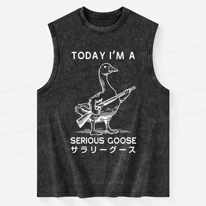 Tokyo-Tiger Serious Stupid Goose Washed Tank