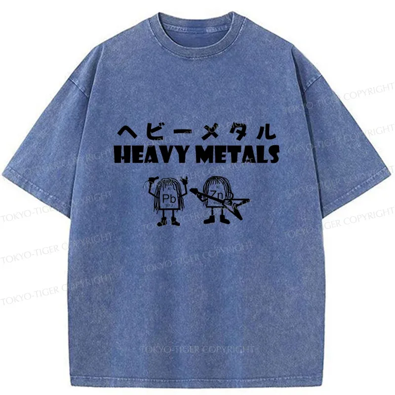 Tokyo-Tiger Heavy Metal Band Washed T-Shirt
