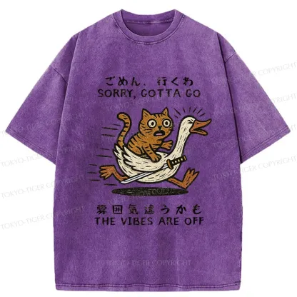 Tokyo-Tiger Sorry I Have To Go Washed T-Shirt