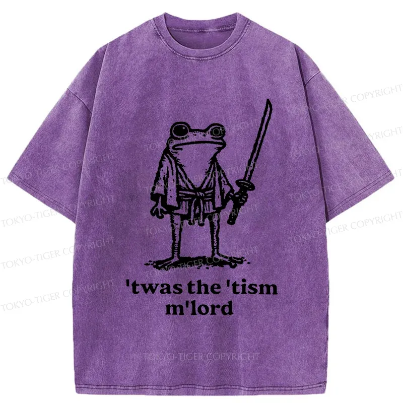 Tokyo-Tiger Focused Samurai Frog Washed T-Shirt