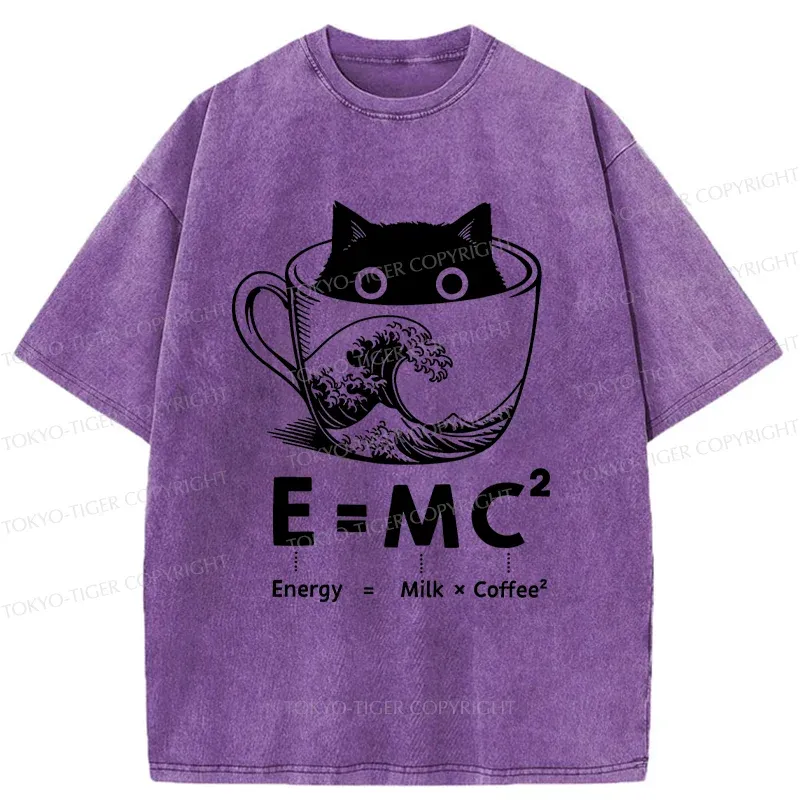 Tokyo-Tiger Funny Espresso Washed T-Shirt