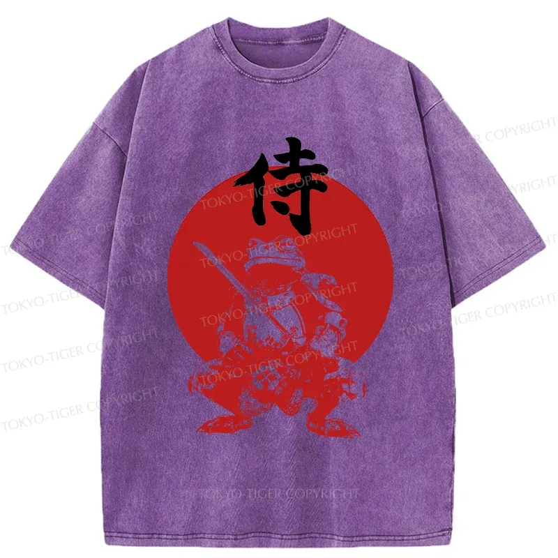 Tokyo-Tiger Mighty Samurai Frog Washed T-Shirt