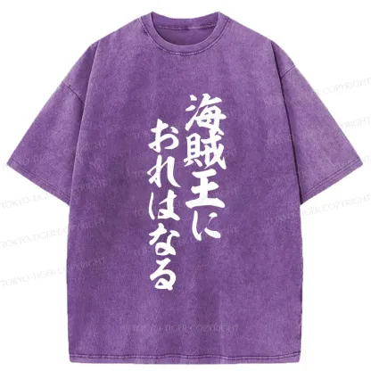Tokyo-Tiger Funny Japanese Quotes Washed T-Shirt