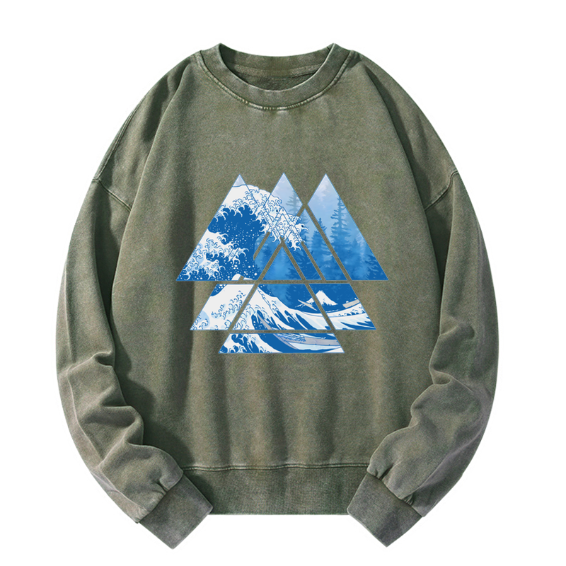 Tokyo-Tiger The Great Wave Washed Sweatshirt