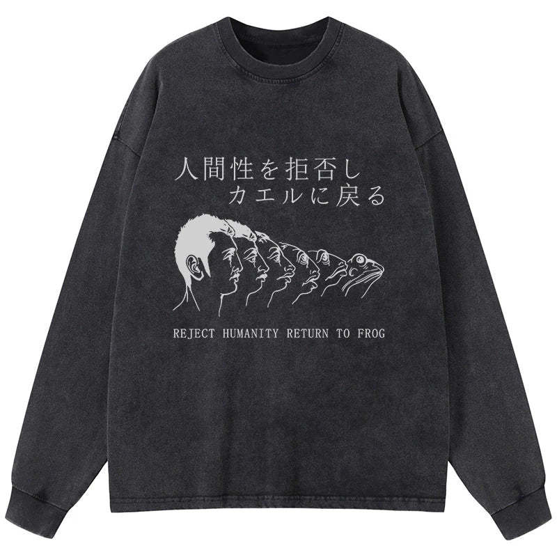 Tokyo-Tiger Return To Frog Washed Long Sleeve T-Shirt