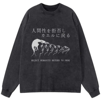 Tokyo-Tiger Return To Frog Washed Long Sleeve T-Shirt
