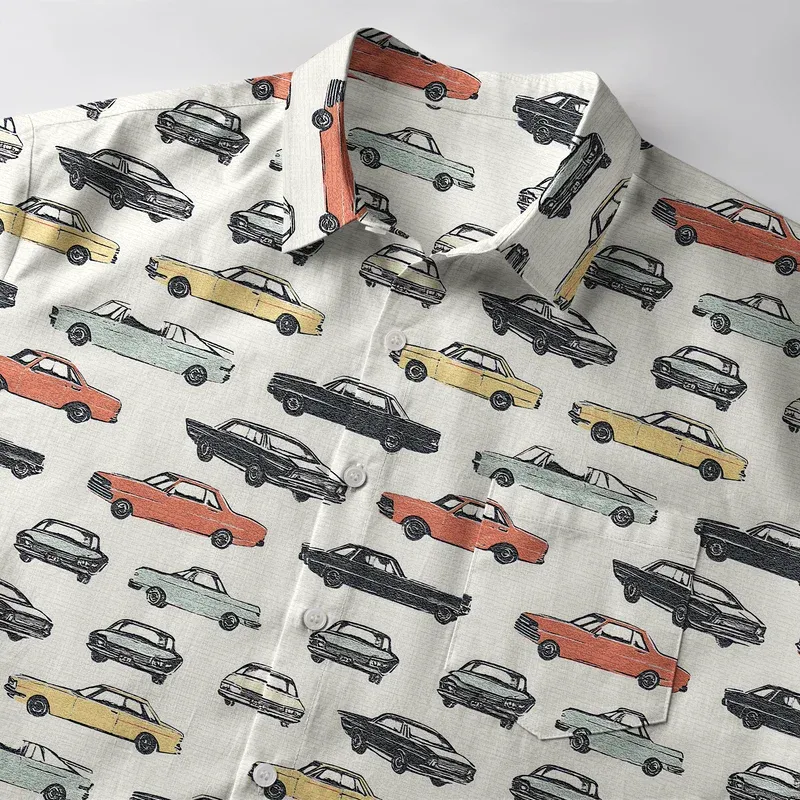 Tokyo-Tiger Japanese Classic Car Button-up Shirt