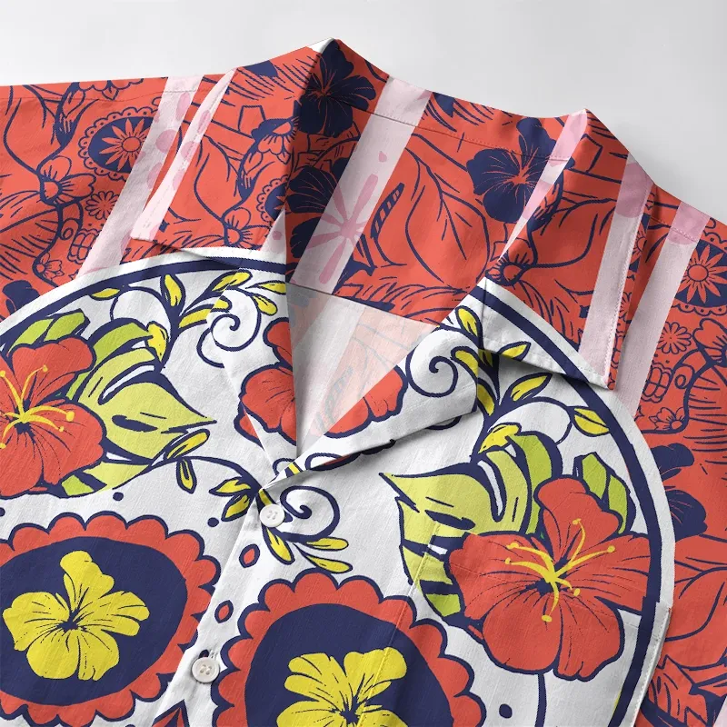 Tokyo-Tiger Blooming Skull Aloha Hawaiian Shirt