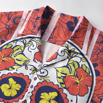 Tokyo-Tiger Blooming Skull Aloha Hawaiian Shirt