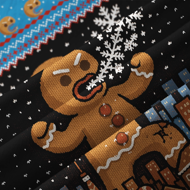 Tokyo-Tiger Gingerbread Monster Aloha Hawaiian Shirt