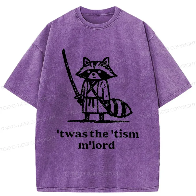 Tokyo-Tiger Focused Samurai Raccoon Washed T-Shirt