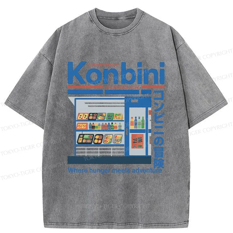 Tokyo-Tiger Japanese Convenience Store Washed T-Shirt