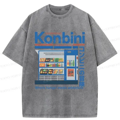 Tokyo-Tiger Japanese Convenience Store Washed T-Shirt