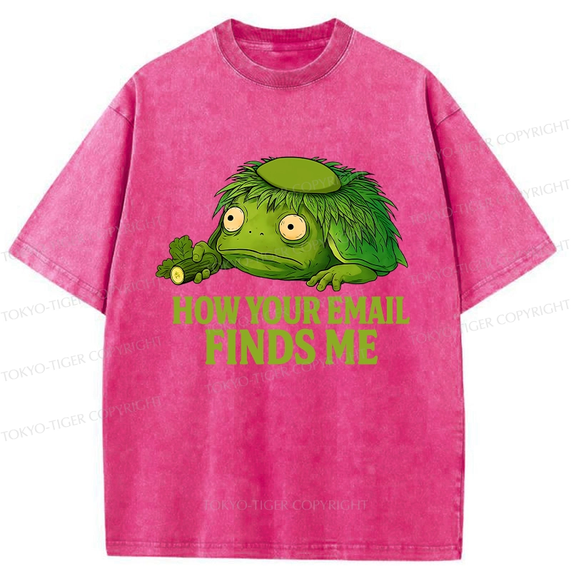 Tokyo-Tiger How Your Email Finds Me Washed T-Shirt