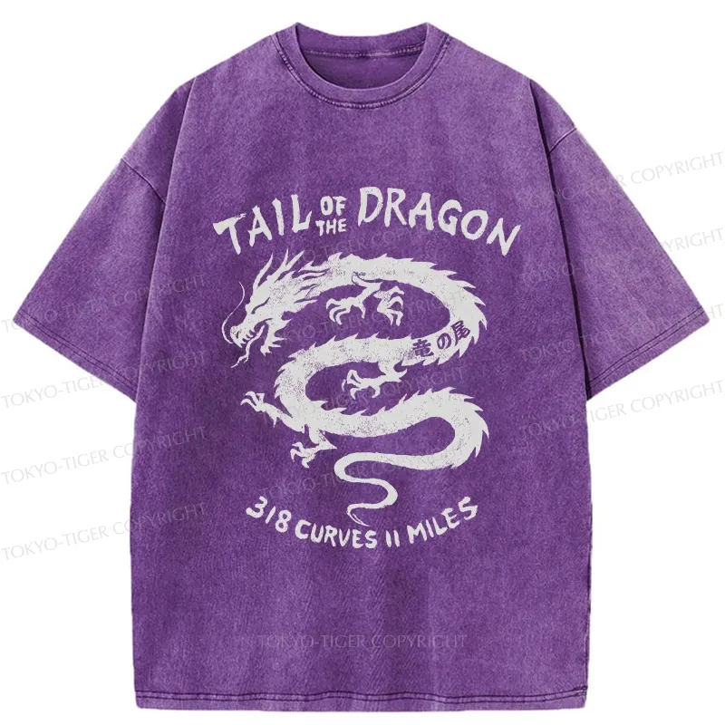 Tokyo-Tiger Tail Of The Dragon Washed T-Shirt