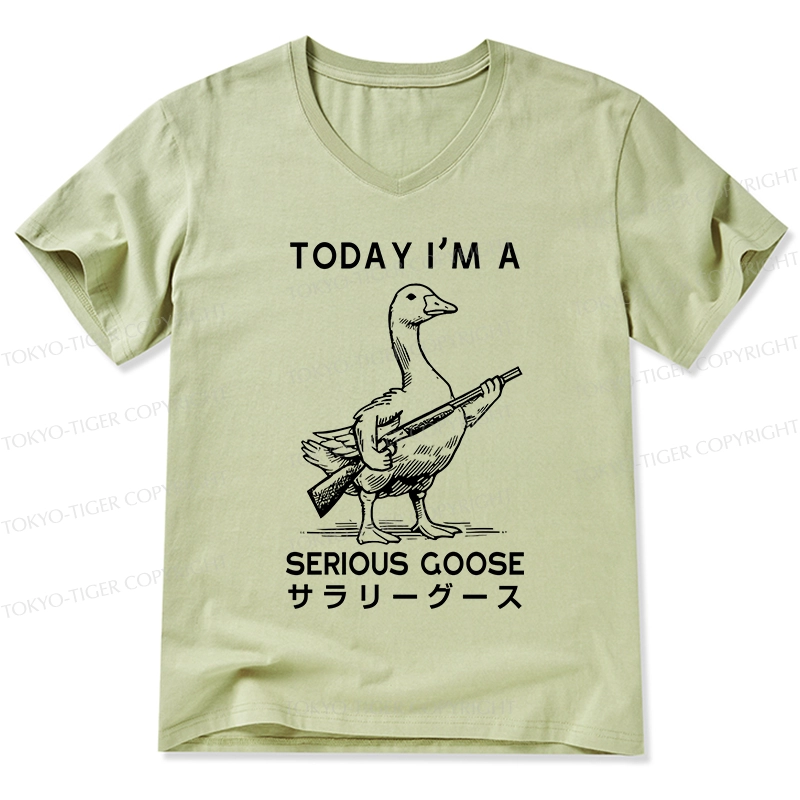 Tokyo-Tiger Serious Stupid Goose V-Neck Classic T-Shirt