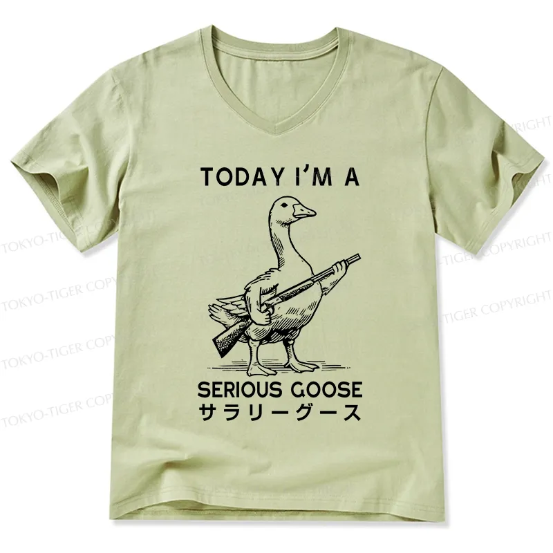 Tokyo-Tiger Serious Stupid Goose V-Neck Classic T-Shirt