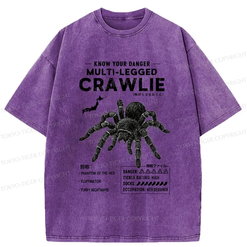 Tokyo-Tiger Scary Multi-Legged Crawlie Washed T-Shirt