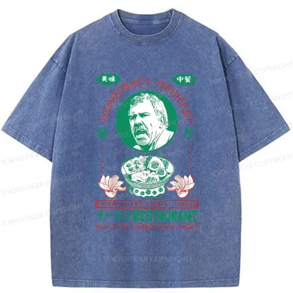 Tokyo-Tiger Delicious Chinese Food Washed T-Shirt