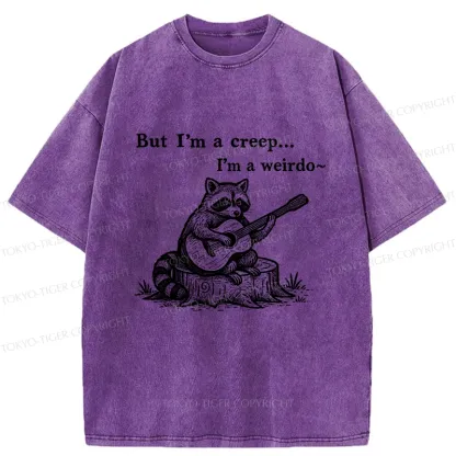 Tokyo-Tiger I'm A Weirdo Funny Washed T-Shirt