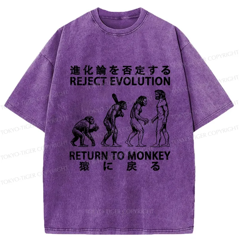 Tokyo-Tiger Reject Evolution Return To Monkey Japan Washed T-Shirt