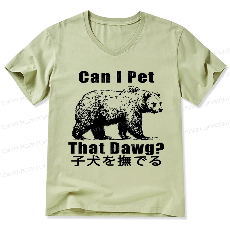Tokyo-Tiger Pet The Bear V-Neck Classic T-Shirt