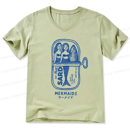 Tokyo-Tiger Mermaid Can V-Neck Classic T-Shirt