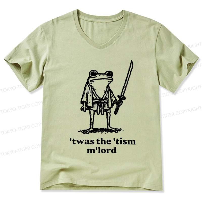 Tokyo-Tiger Focused Samurai Frog V-Neck Classic T-Shirt