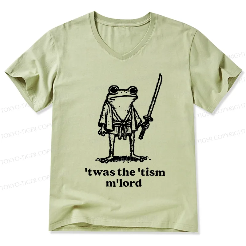 Tokyo-Tiger Focused Samurai Frog V-Neck Classic T-Shirt