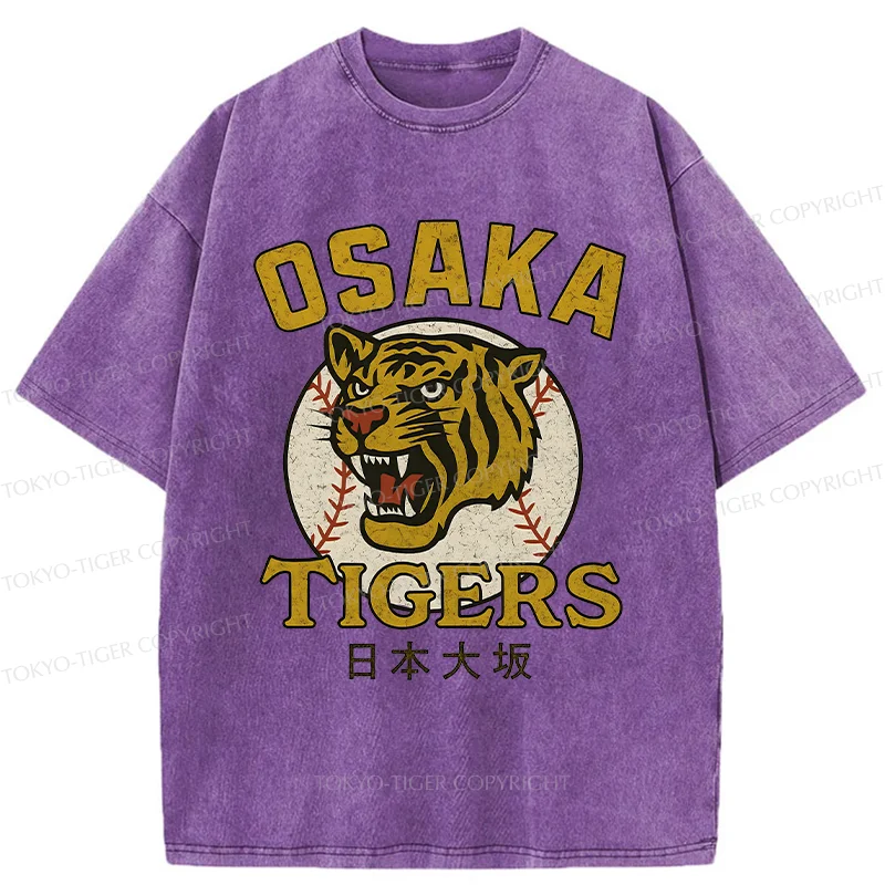 Tokyo-Tiger Funny Osaka Tigers Washed T-Shirt