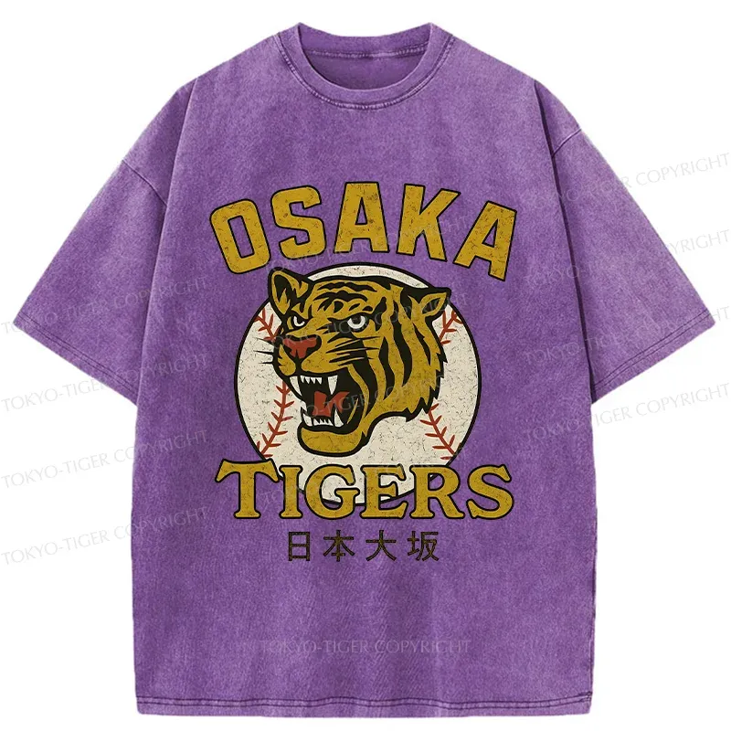 Tokyo-Tiger Funny Osaka Tigers Washed T-Shirt