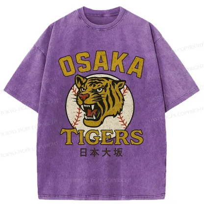 Tokyo-Tiger Funny Osaka Tigers Washed T-Shirt