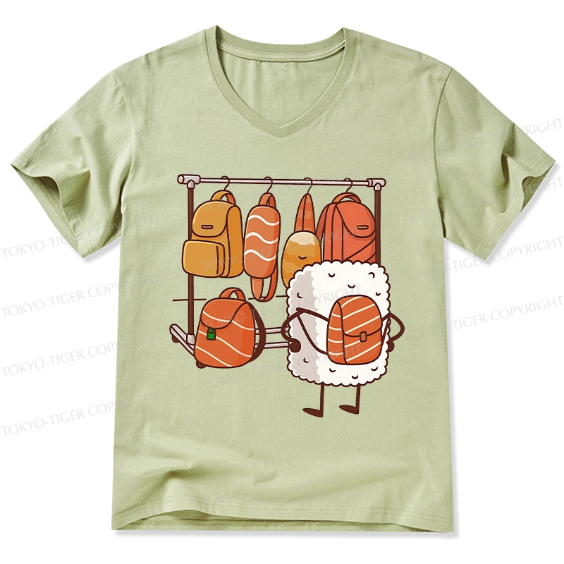 Tokyo-Tiger Sushi Is Selecting Backpacks V-Neck Classic T-Shirt