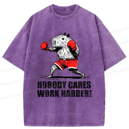 Tokyo-Tiger Capybara Fitness Washed T-Shirt