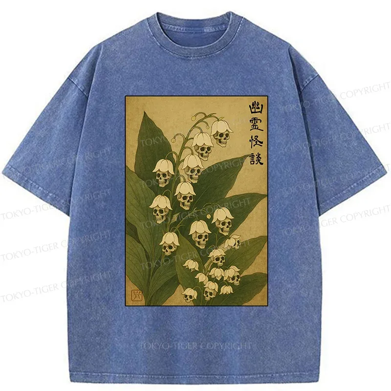Tokyo-Tiger Horror Lilac Washed T-Shirt
