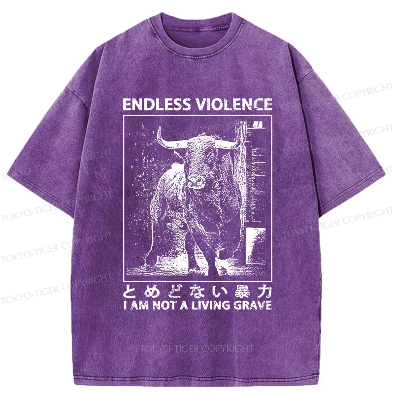 Tokyo-Tiger I Am Not A Living Grave Washed T-Shirt