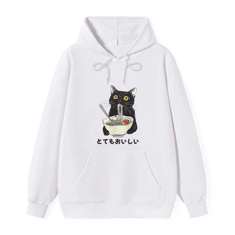 Tokyo-Tiger Cats Eat Ramen Noodles Classic Hoodie