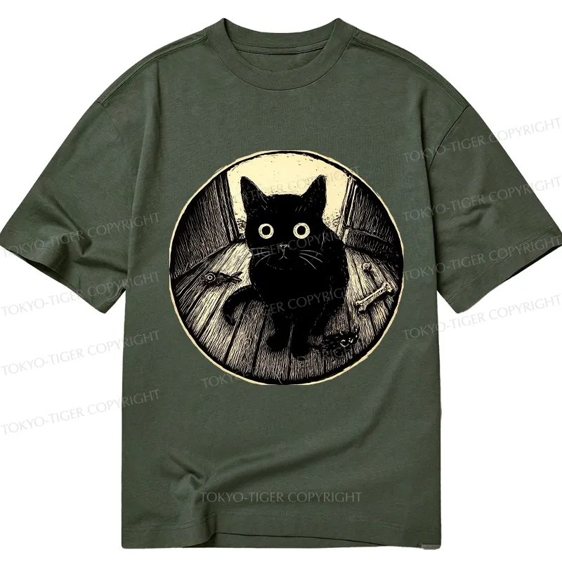 Tokyo-Tiger Waiting Black Cat Classic T-Shirt